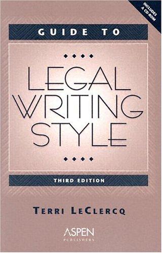 Cover for Guide to legal writing style