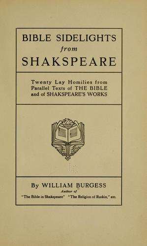 Cover for Bible sidelights from Shakspeare
