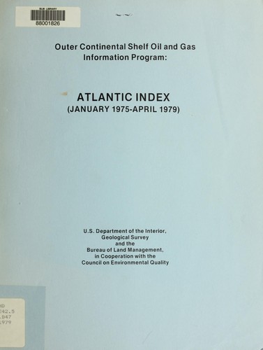 Cover for Outer Continental Shelf oil and gas information program