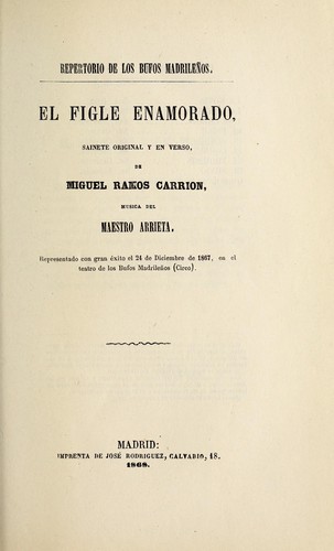 Cover for El figle enamorado