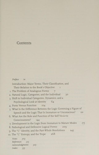 Cover for Self, logic, and figurative thinking