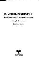 Cover for Psycholinguistics