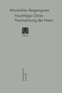Cover for Nachfolge Christi,  Nachahmung der Natur