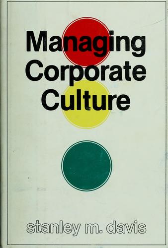 Cover for Managing corporate culture