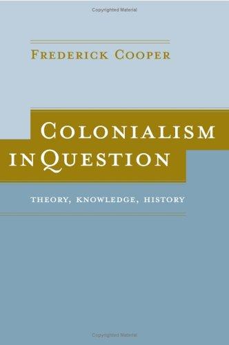 Cover for Colonialism in Question
