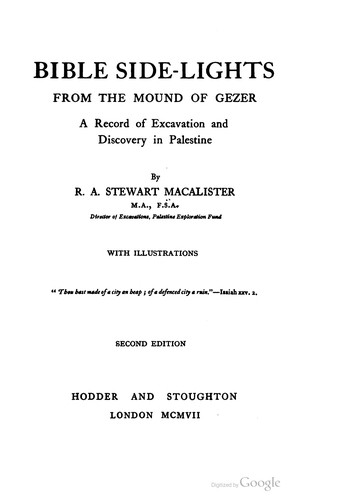 Cover for Bible side-lights from the Mound of Gezer