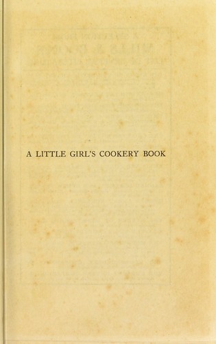 Cover for A little girl's cookery book