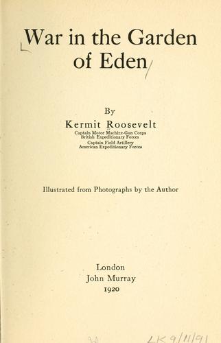 Cover for War in the garden of Eden