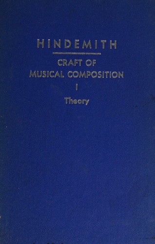 Cover for THE CRAFT OF MUSICAL COMPOSITION 1 THEORY