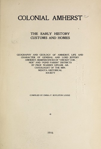 Cover for Colonial Amherst