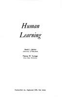 Cover for Human learning
