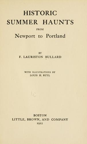 Cover for Historic summer haunts from Newport to Portland