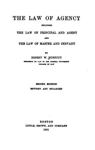 Cover for The law of agency
