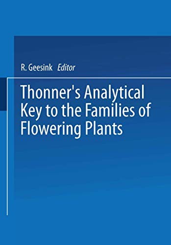 Cover for Thonner's Analytical Key to the Families of Flowering Plants