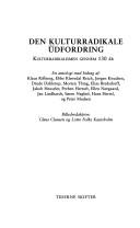 Cover for Den kulturradikale udfordring