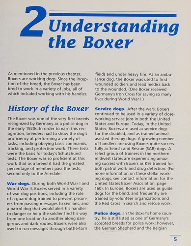 Cover for Training your boxer