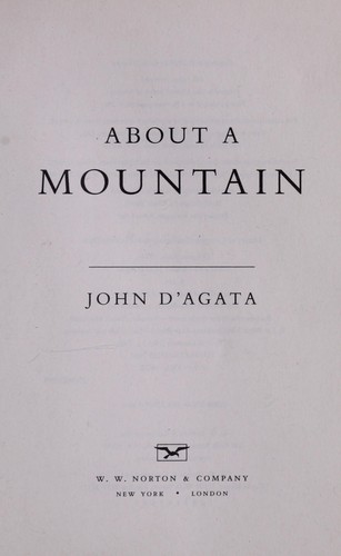 Cover for About a mountain