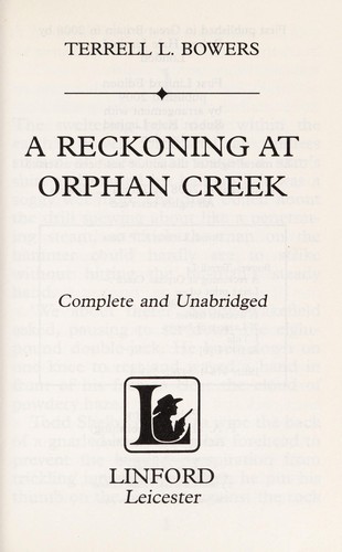 Cover for A Reckoning at Orphan Creek