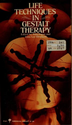 Cover for Life techniques in Gestalt therapy