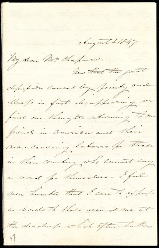 Cover for [Letter to] My dear Mrs. Chapman