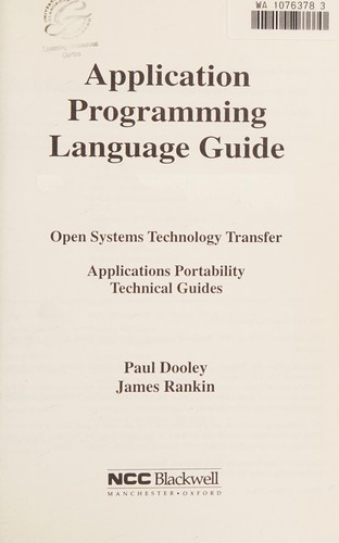 Cover for Application Programming Language Guide: Open Systems Technology Transfer 