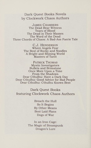 Cover for Clockwork chaos