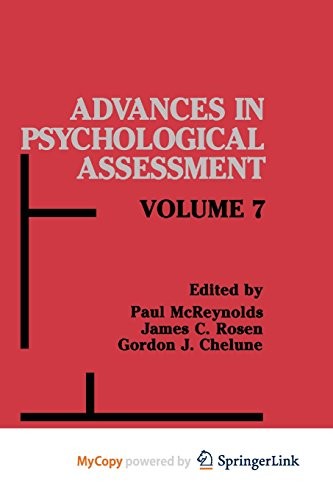 Cover for Advances in Psychological Assessment