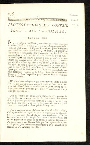Cover for Protestation