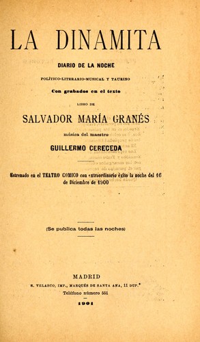 Cover for La Dinamita