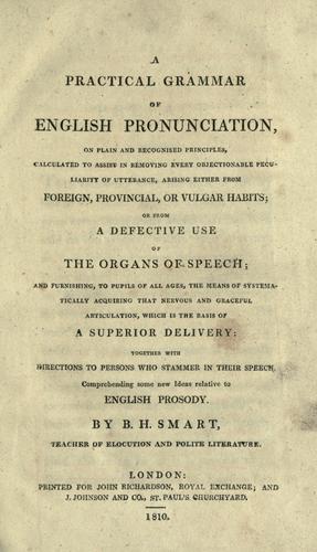 Cover for A practical grammar of English pronunciation