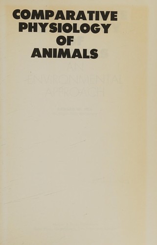 Cover for Comparative physiology of animals