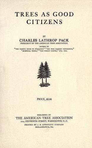 Cover for Trees as good citizens