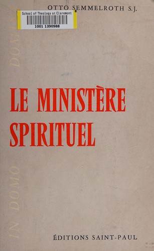 Cover for Le ministère spirituel