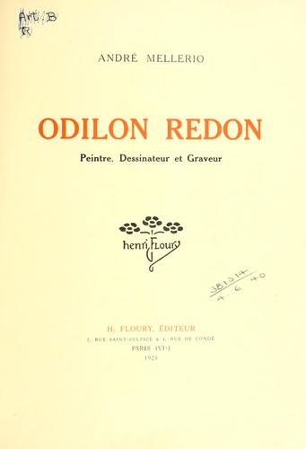 Cover for Odilon Redon, peintre, dessinateur et graveur.
