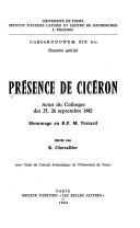 Cover for Présence de Cicéron
