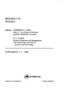 Cover for Research in Finance 