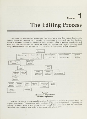 Cover for Editorial Process