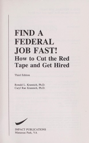 Cover for Find a federal job fast!