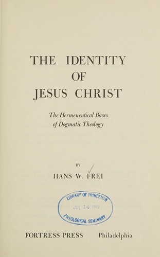 Cover for The identity of Jesus Christ