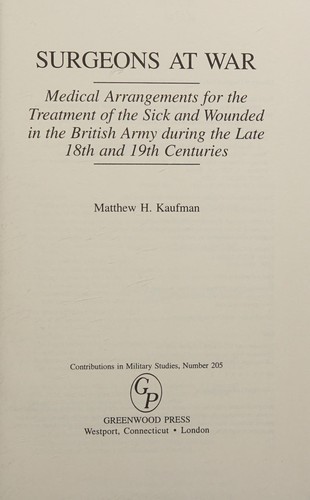 Cover for Surgeons at war