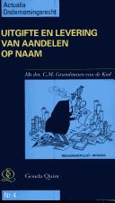 Cover for Uitgifte en levering van aandelen op naam