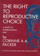 Cover for The right to reproductive choice