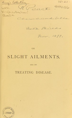 Cover for On slight ailments
