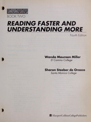 Cover for Reading Faster and Understanding More (Instructor's Edition, Book One)