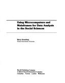 Cover for Using microcomputers and mainframes for data analysis in the social services.