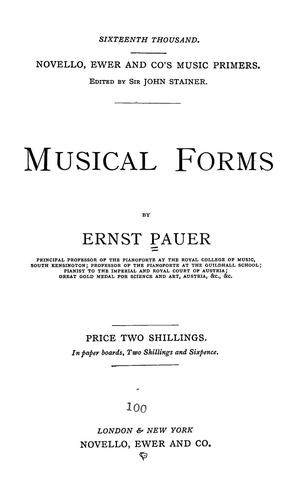 Cover for Musical forms