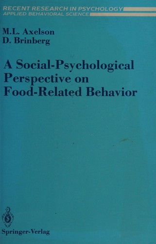 Cover for A social-psychological perspective on food-related behavior