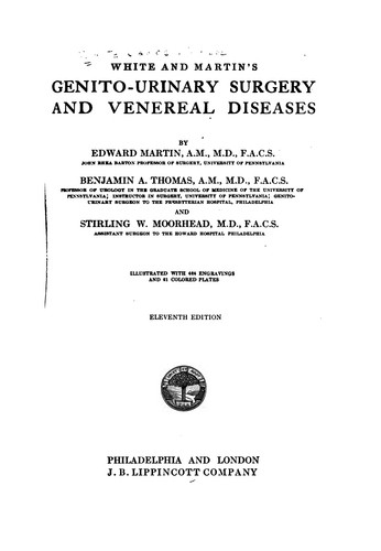 Cover for White and Martin's Genito-urinary surgery and venereal diseases
