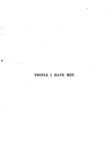 Cover for People I have met