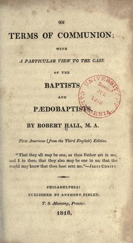 Cover for On terms of communion